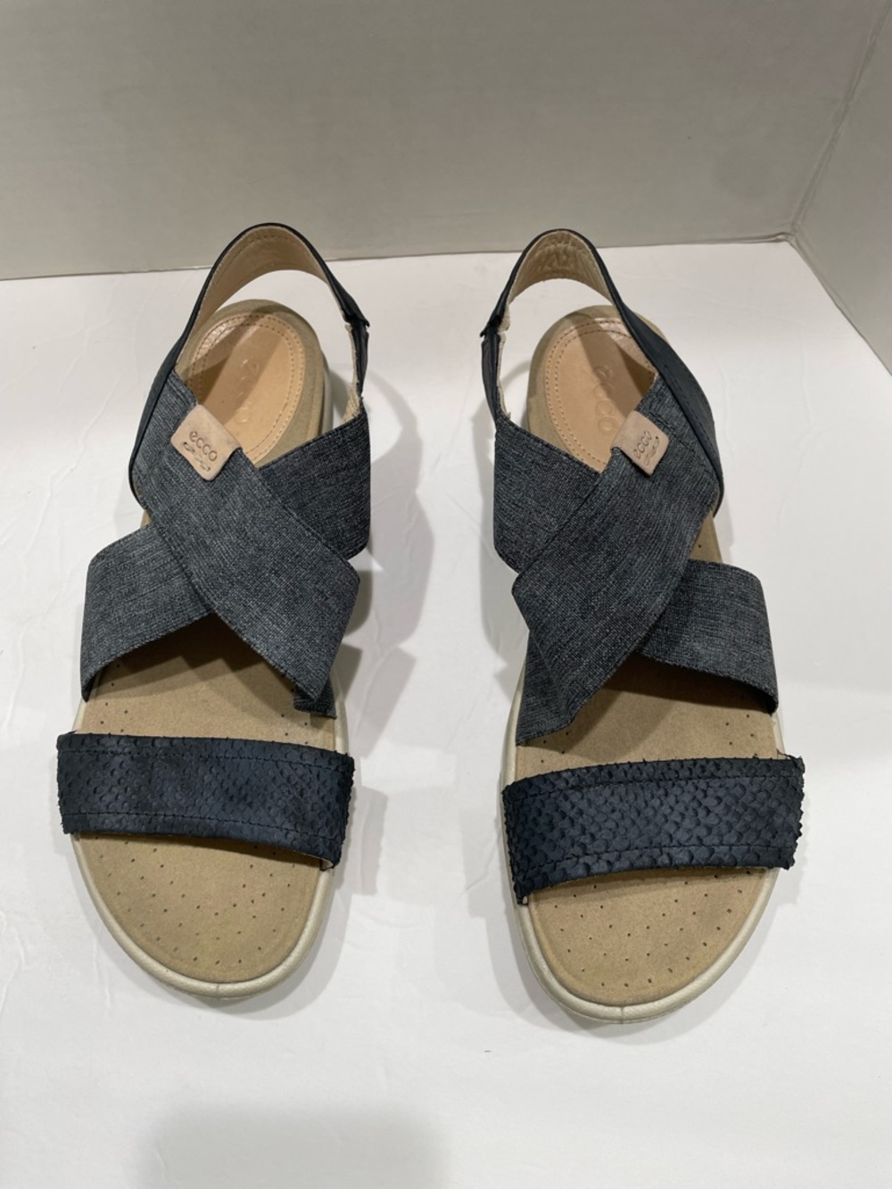 Ecco Women's Navy Crisscross Slingback Sandals